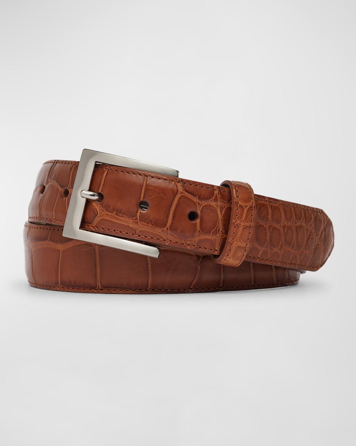 Men's Matte Alligator Belt Product Image