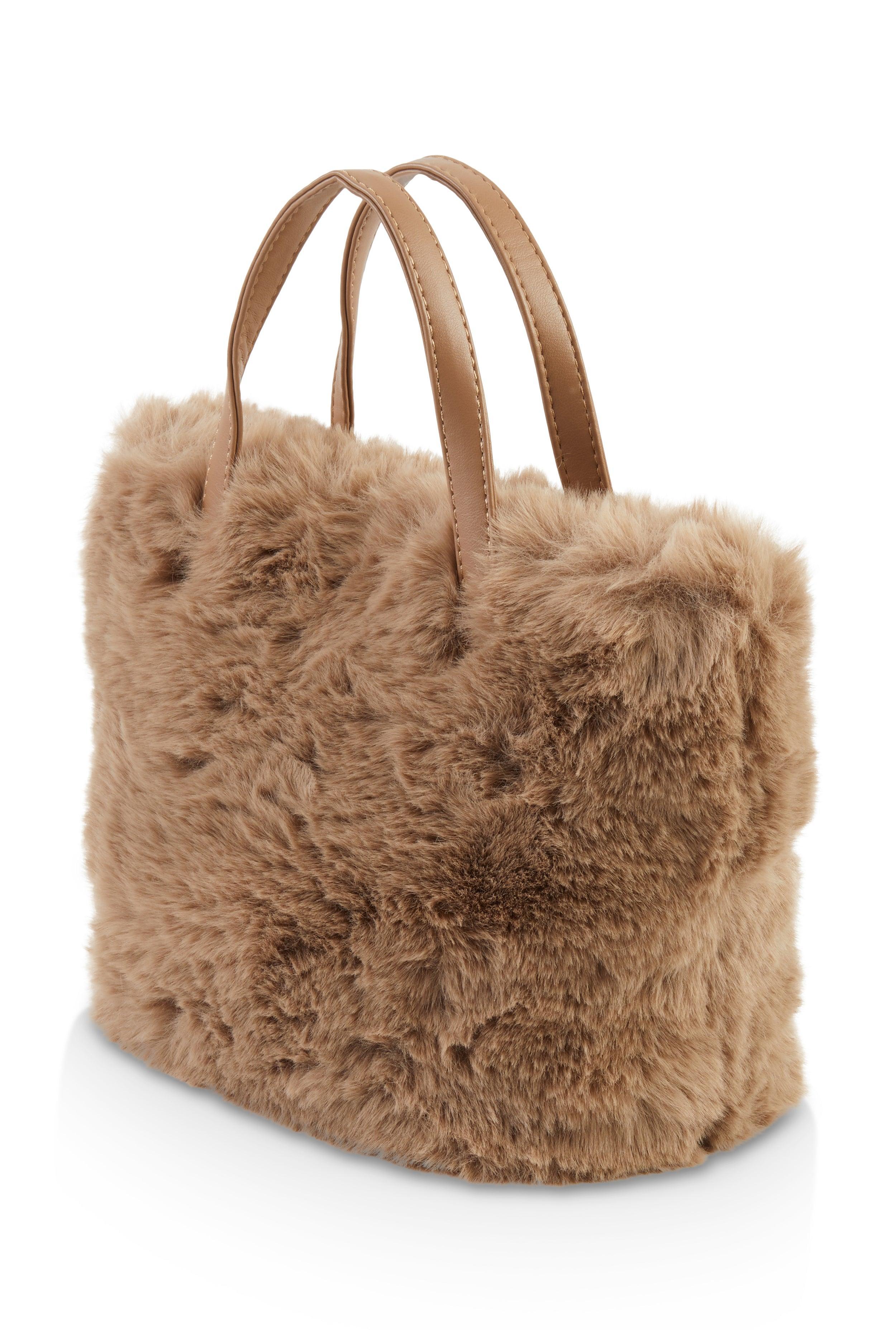 Faux Fur Tote Bag Female Product Image