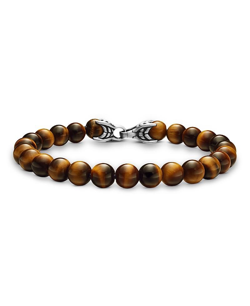 Mens Spiritual Beads Bracelet in Sterling Silver Product Image