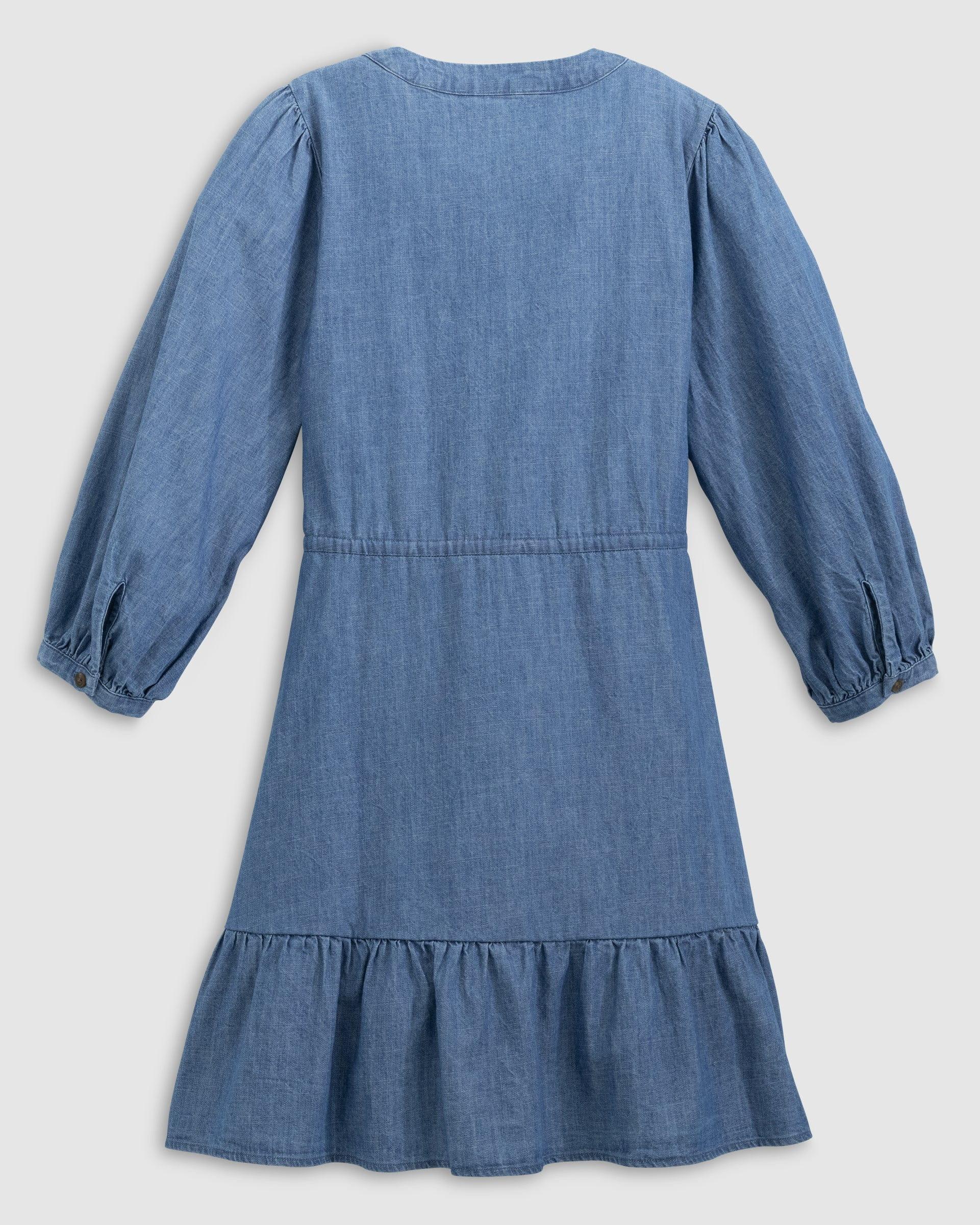 johnnie-O Becca Tiered Chambray Mini Dress Product Image