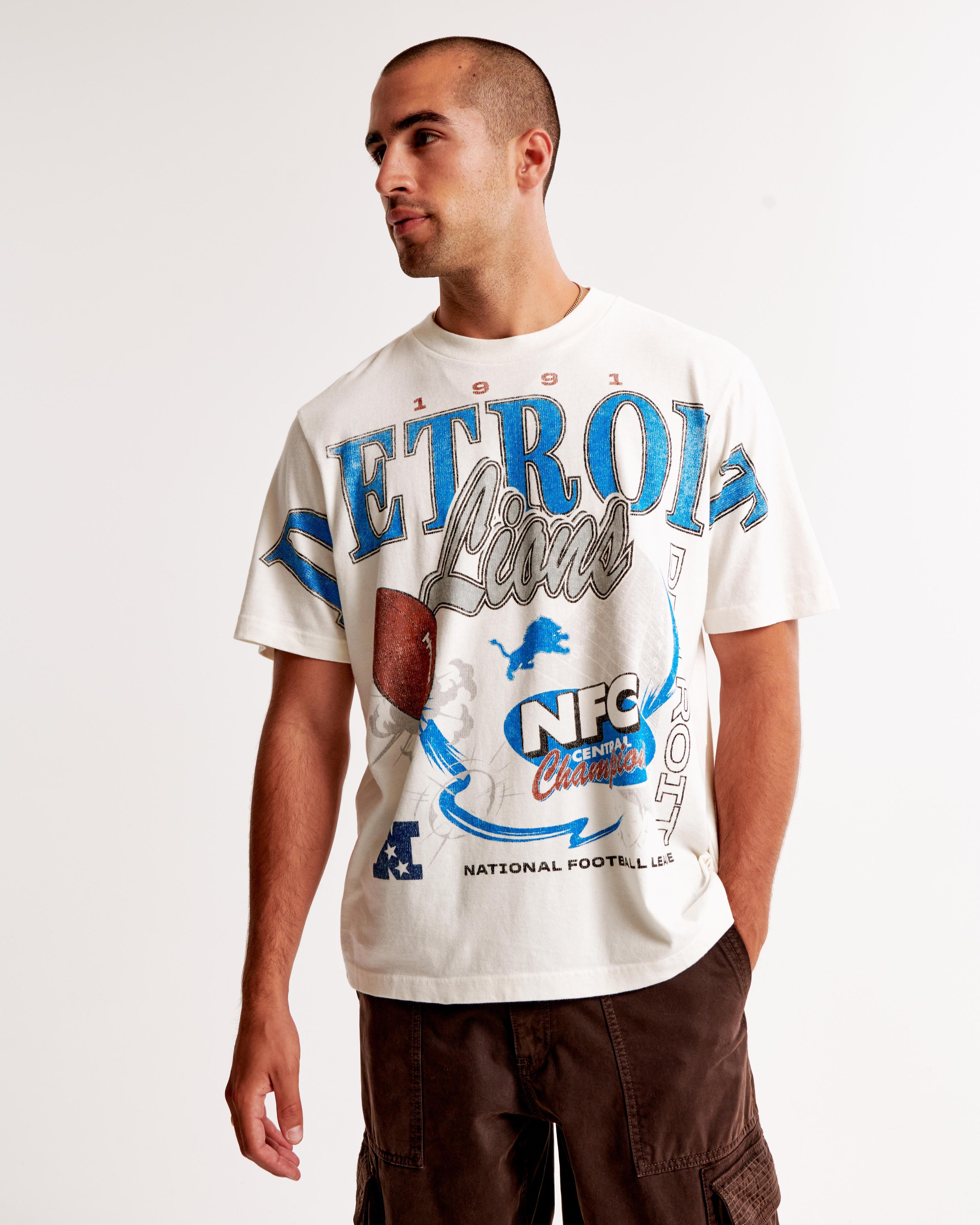 Detroit Lions Vintage-Inspired Graphic Tee Product Image