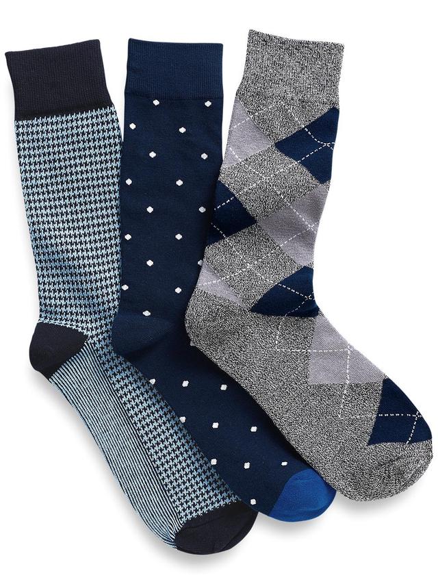 3 Pack Cotton Blend Sock - Navy Multi Product Image