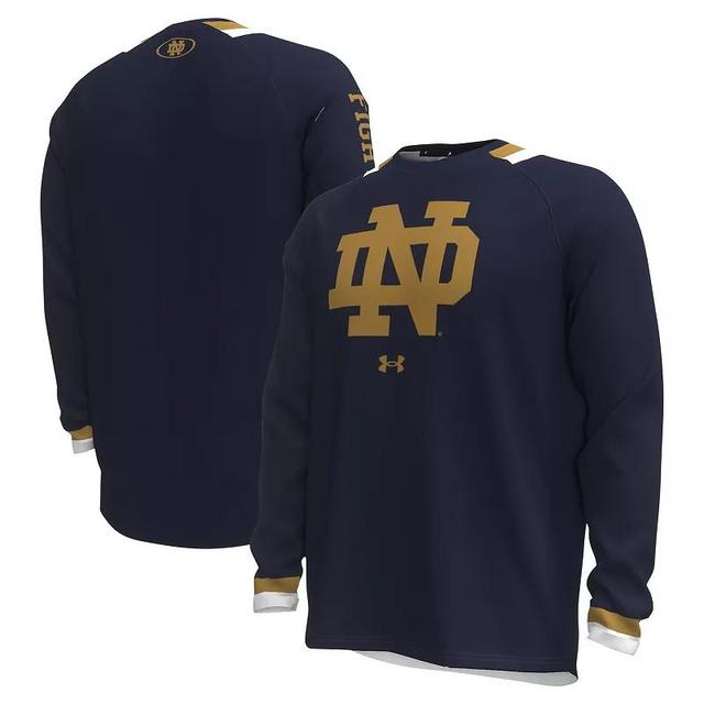 Mens Under Armour Notre Dame Fighting Irish ShooterRaglan Long Sleeve T-Shirt Blue Product Image