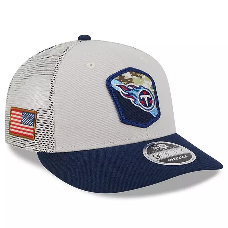 Mens New Era Stone/Navy Tennessee Titans 2023 Salute To Service Low Profile 9FIFTY Snapback Hat Product Image