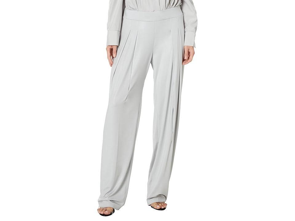 Norma Kamali Low Rise Pleated Trouser (Dove) Women's Dress Pants Product Image