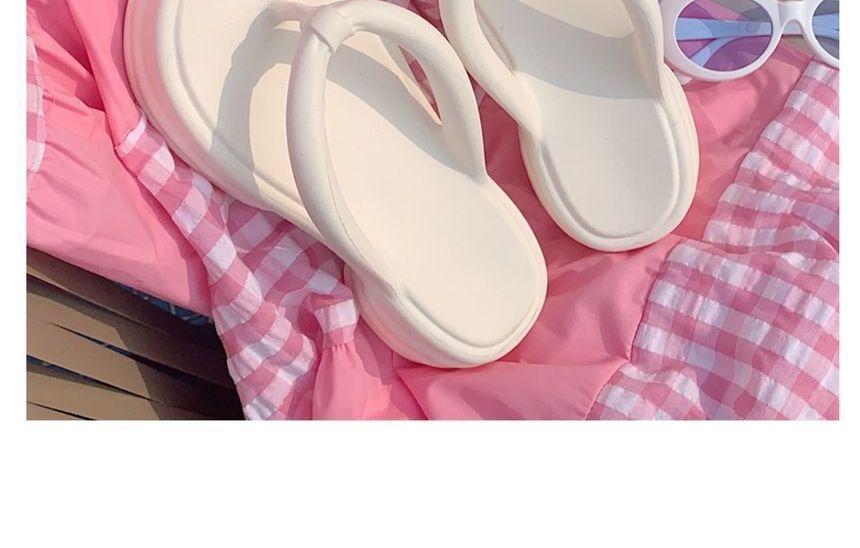 Platform Chunky Heel Flip-Flops Product Image