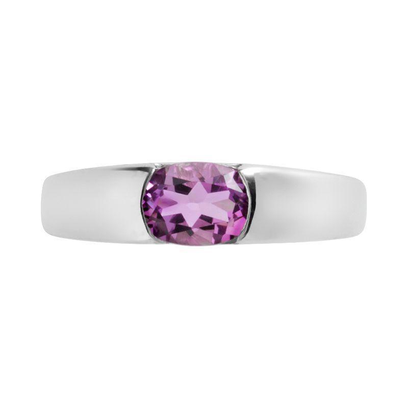 Traditions Jewelry Company Sterling Silver Round Amethyst Ring, Womens Purple Product Image