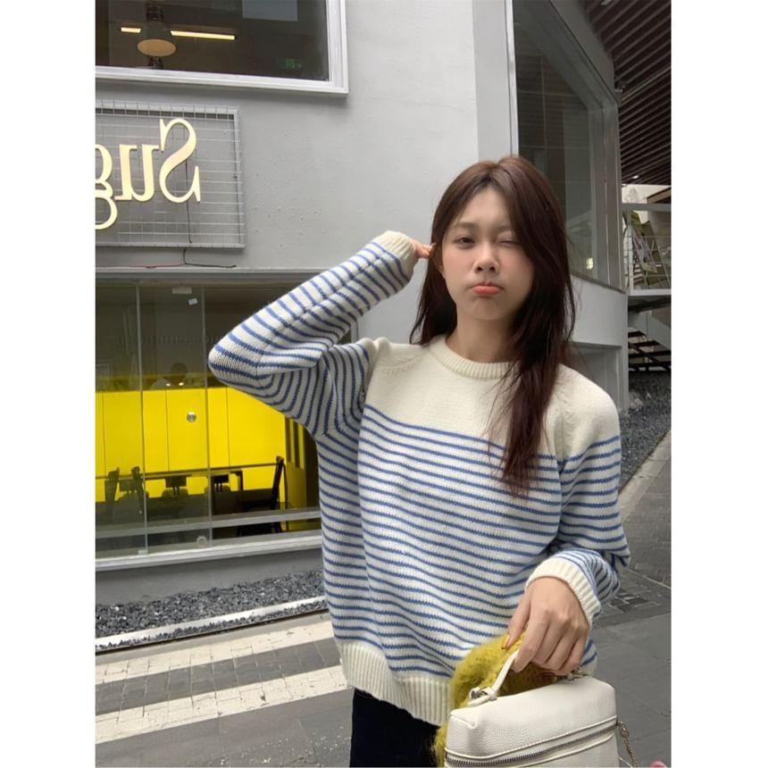 Crewneck Striped Sweater Product Image