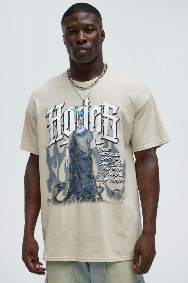 Disney Hades If I Say Sing Oversized Short Sleeve Tee - Sand Product Image