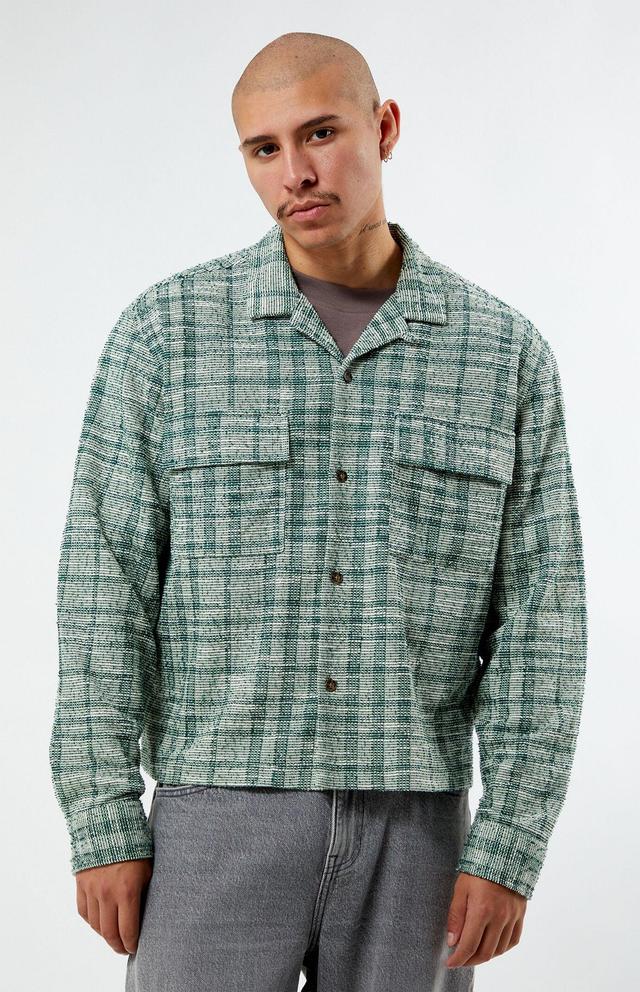 Men's Plaid Long Sleeve Camp Shirt Product Image