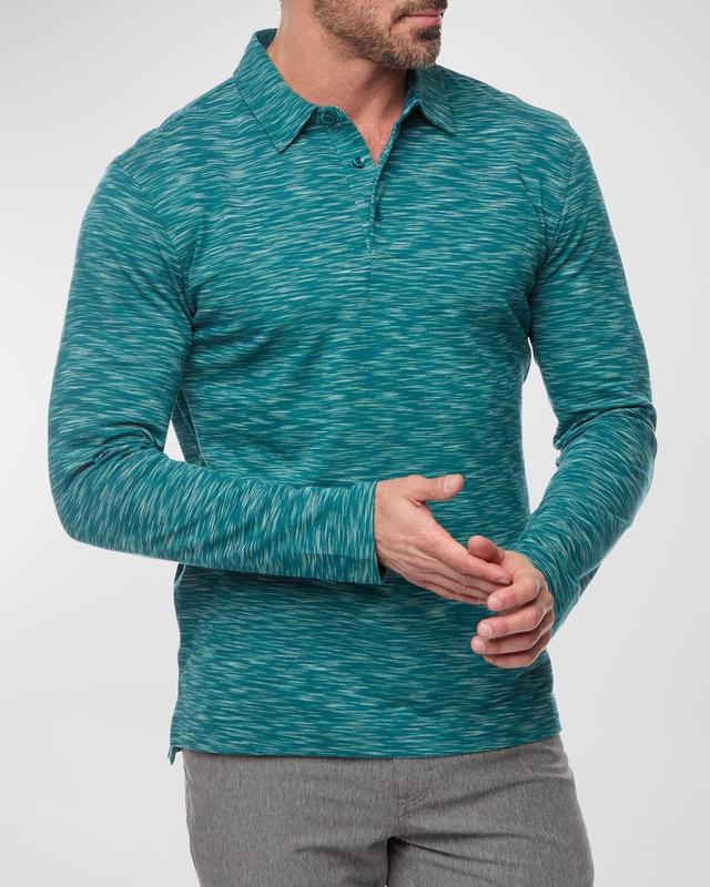 Mens Thales Knit Long-Sleeve Polo Shirt Product Image