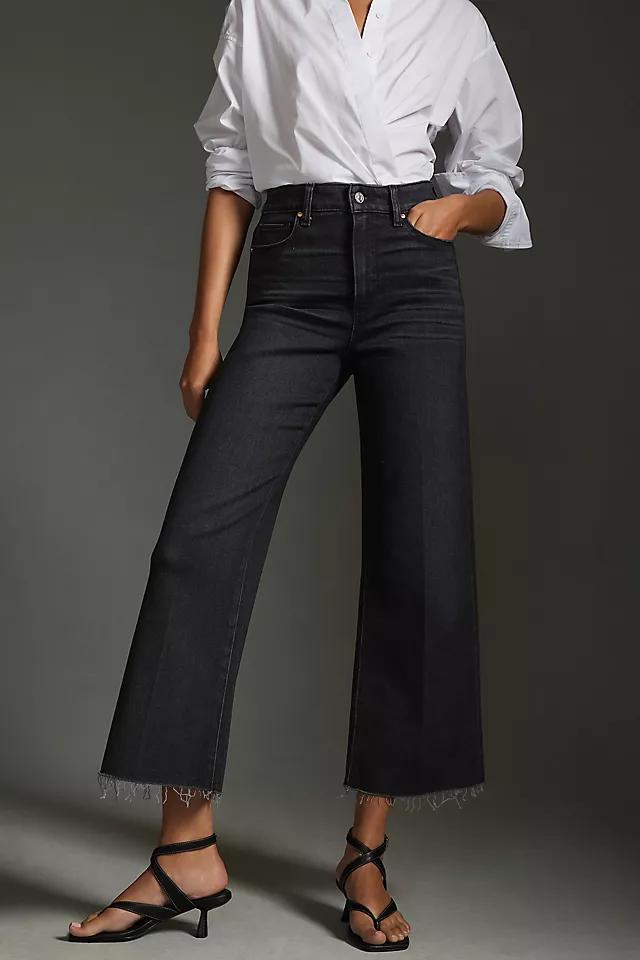 Paige Anessa High Rise Wide Leg Ankle Jeans in Black Lotus Product Image