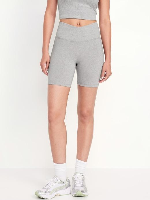 Extra High-Waisted CloudComfy Biker Shorts -- 6-inch inseam Product Image