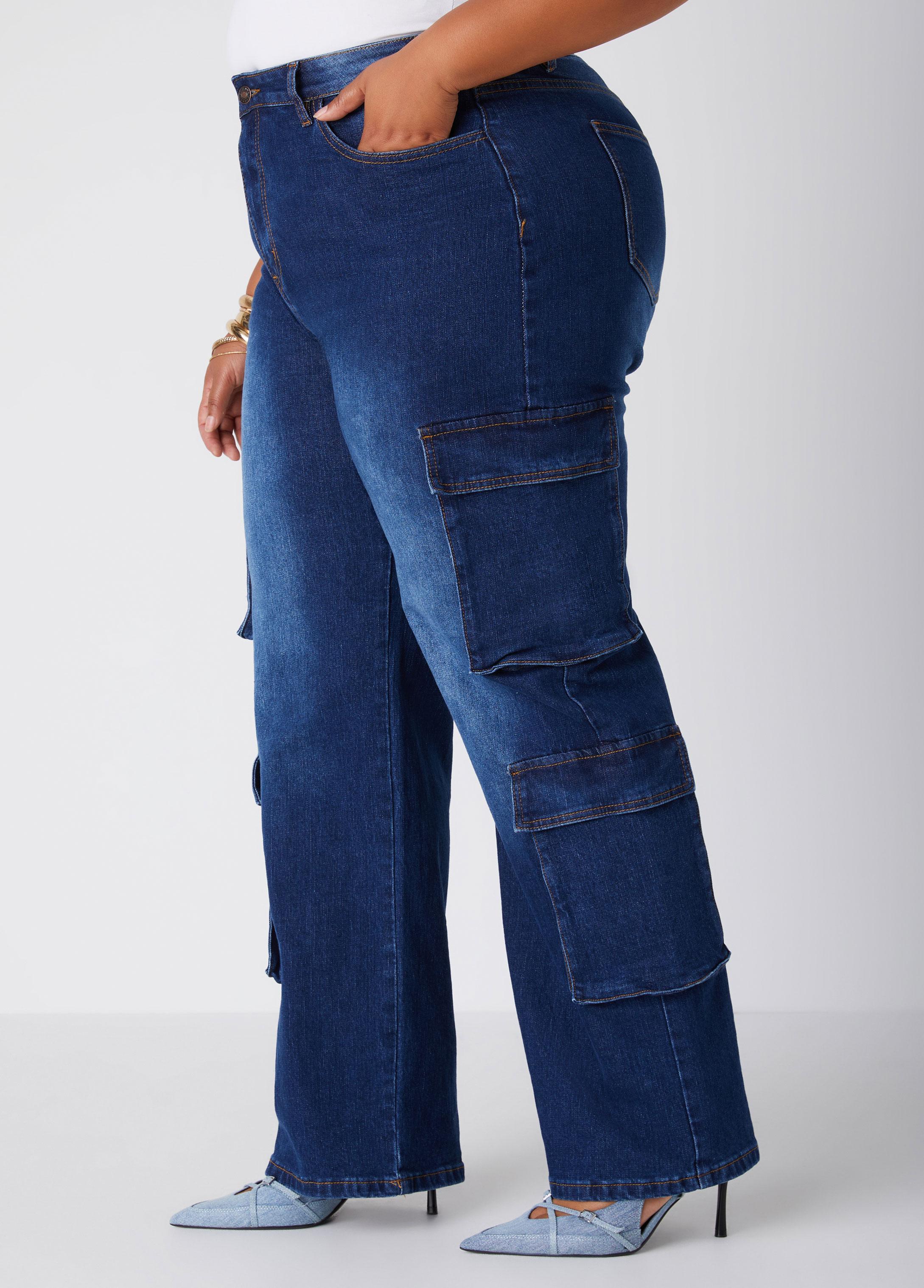 Wide Leg Cargo Jeans Product Image