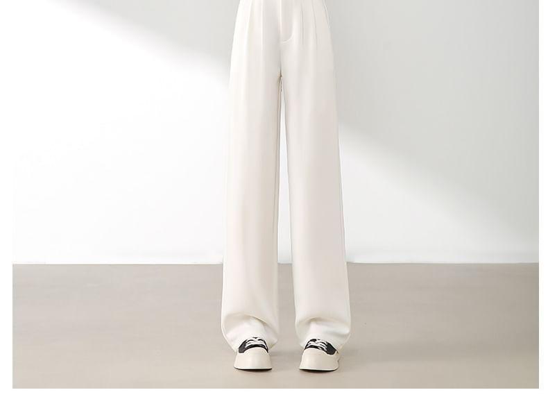 High Waist Plain Slacks (Various Designs) Product Image