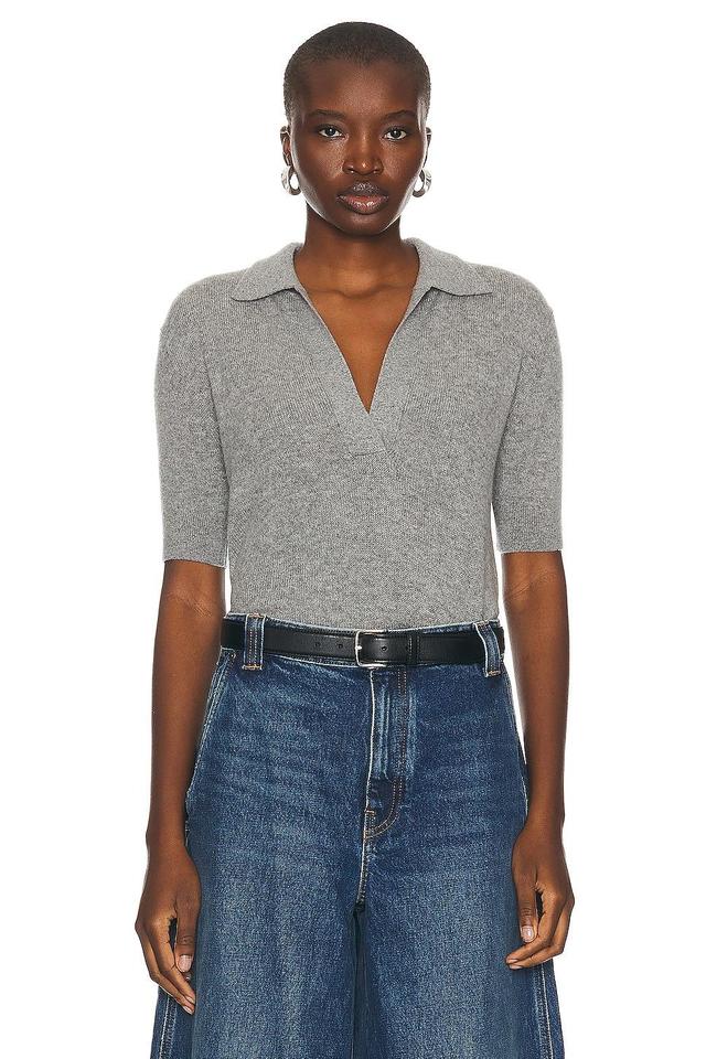 KHAITE Shrunken Jo Sweater in Grey Product Image