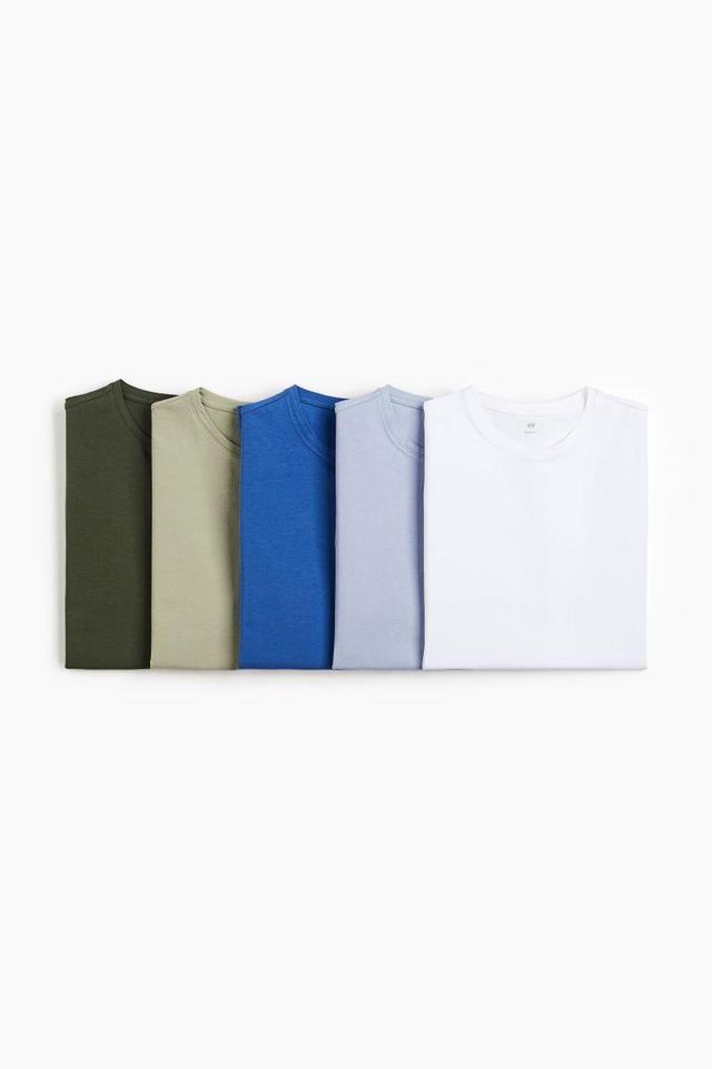 5-pack Slim Fit T-shirts Product Image