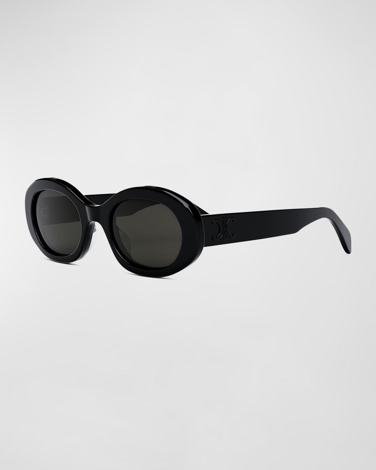 Triomphe Logo Oval Acetate Sunglasses Product Image