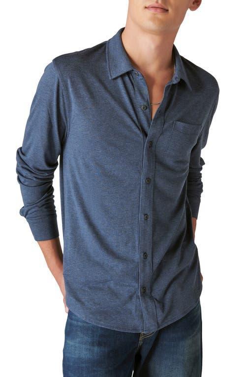 Lucky Brand Mens Long Sleeve Button-Front Jersey Shirt Product Image