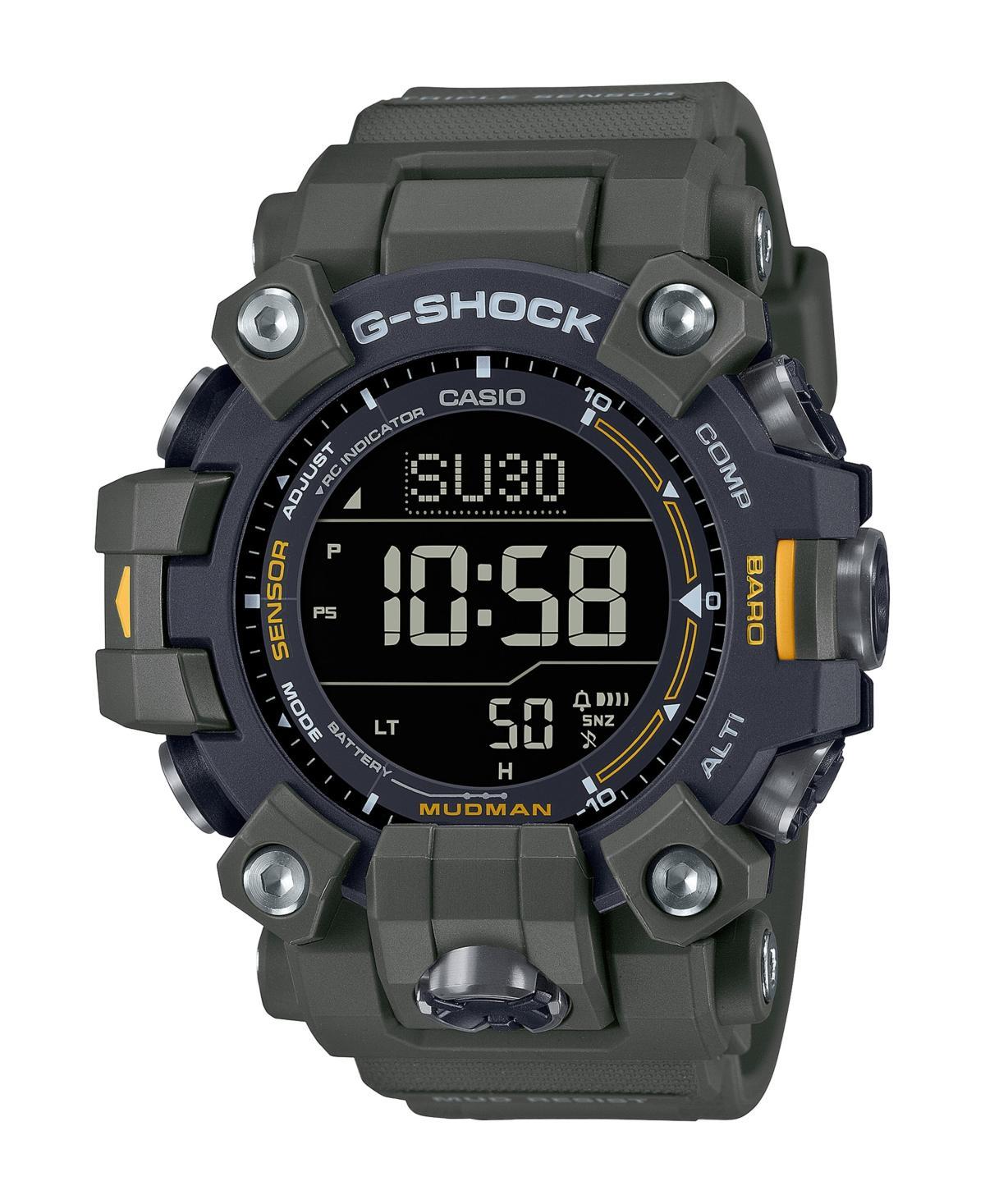 Men's Casio G-Shock Master of G Solar Powered Yellow and Green Strap Watch with Digital Dial (Model: Gw9500-3) Product Image