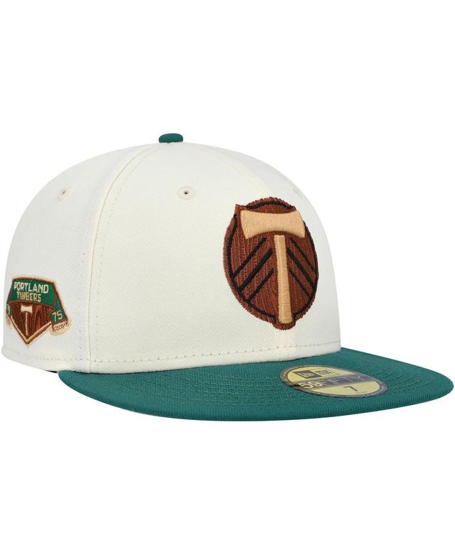 Mens New Era Cream Portland Timbers Woodgrain 59FIFTY Fitted Hat Product Image