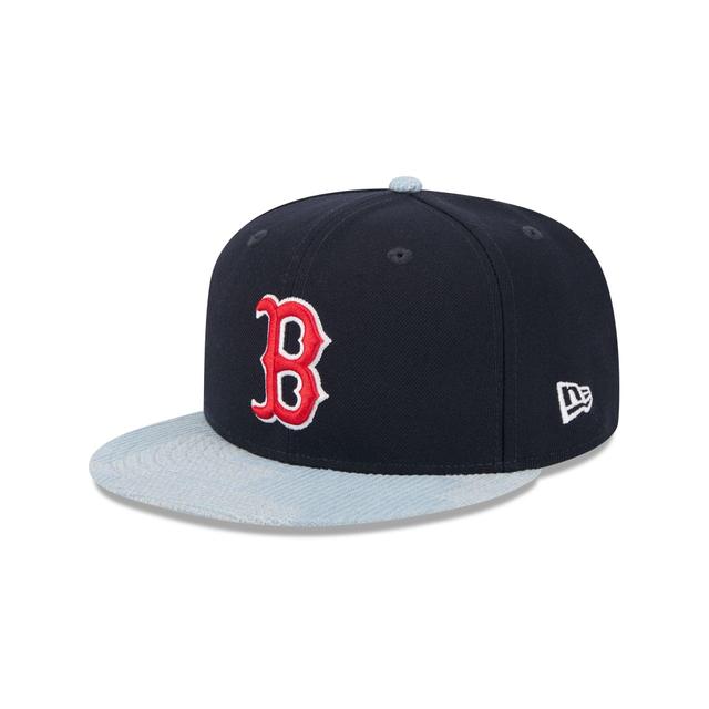 Boston Red Sox Patch Denim 59FIFTY Fitted Hat Male Product Image