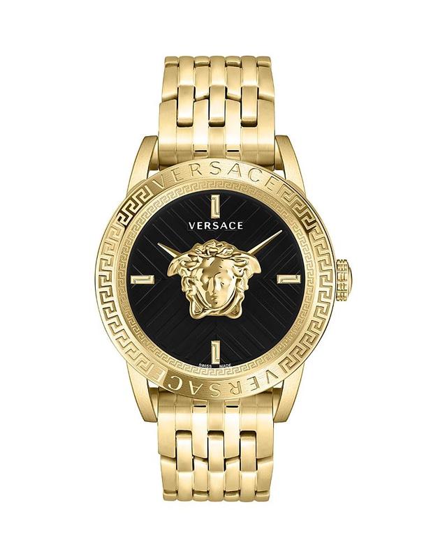 Versace Mens Swiss V-Code Two Tone Bracelet Watch 43mm Product Image