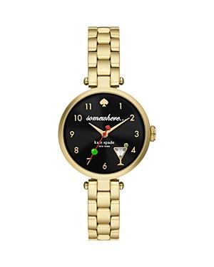 kate spade new york Womens Rosedale Three Hand Quartz Gold-Tone Stainless Steel Watch 32mm Product Image