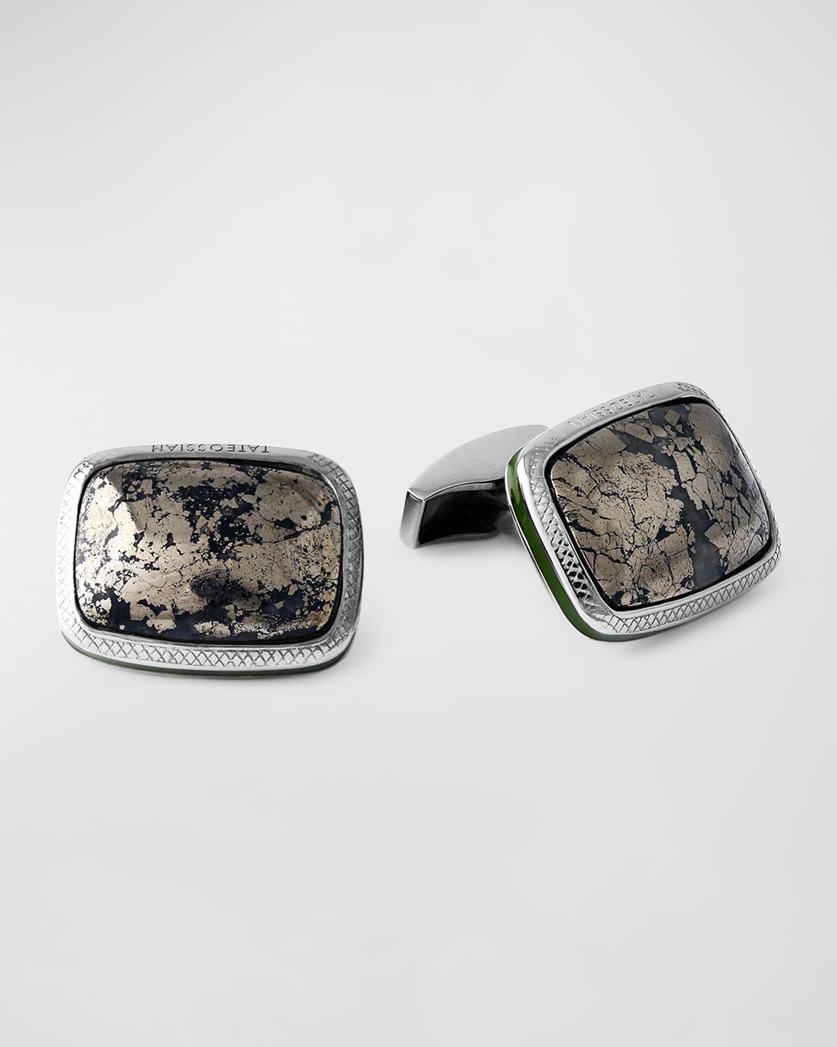 Mens Pyrite-Quartz Cufflinks Product Image