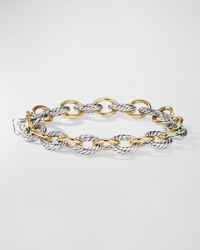 Womens Medium Oval Link Bracelet with 18K Yellow Gold Product Image