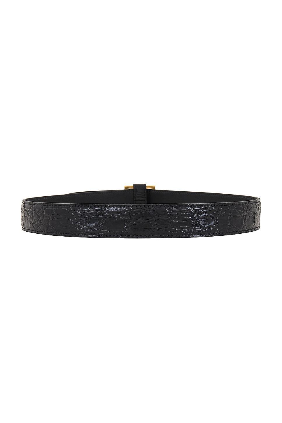 Saint Laurent Square Belt in Black Product Image