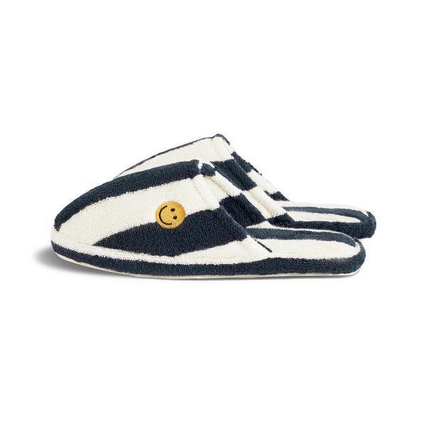 The Terry Slippers - Cream/Navy Product Image