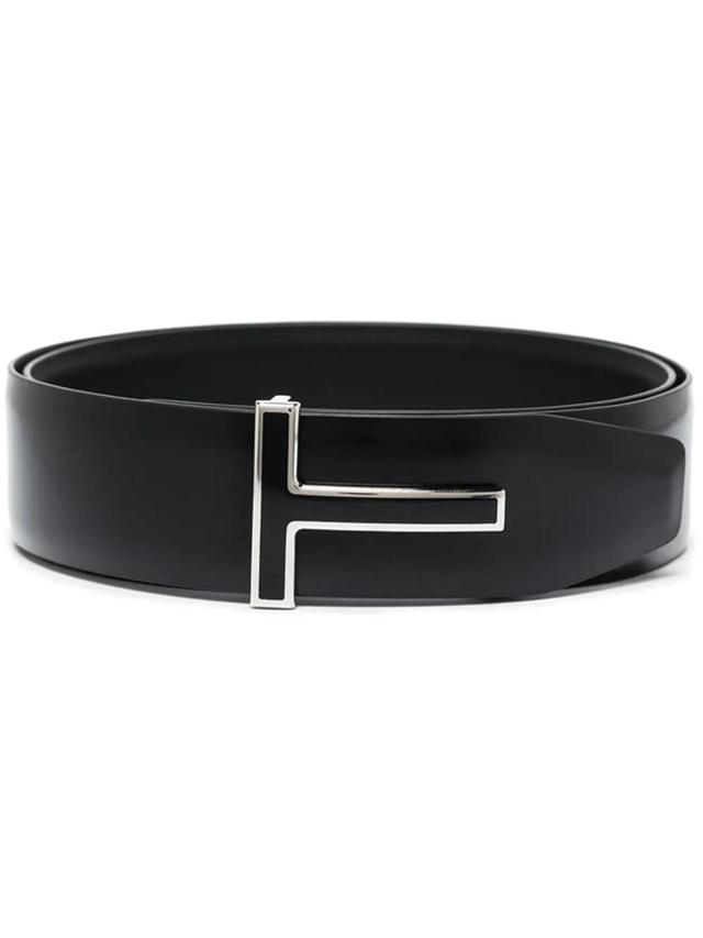 Logo-plaque Reversible Belt In Black Product Image