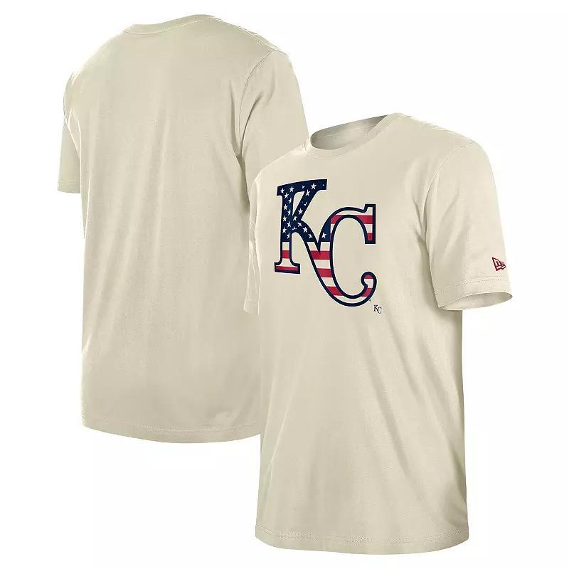 New Era Mens Cream Kansas City Royals 4th of July Flag Fill T-Shirt Product Image