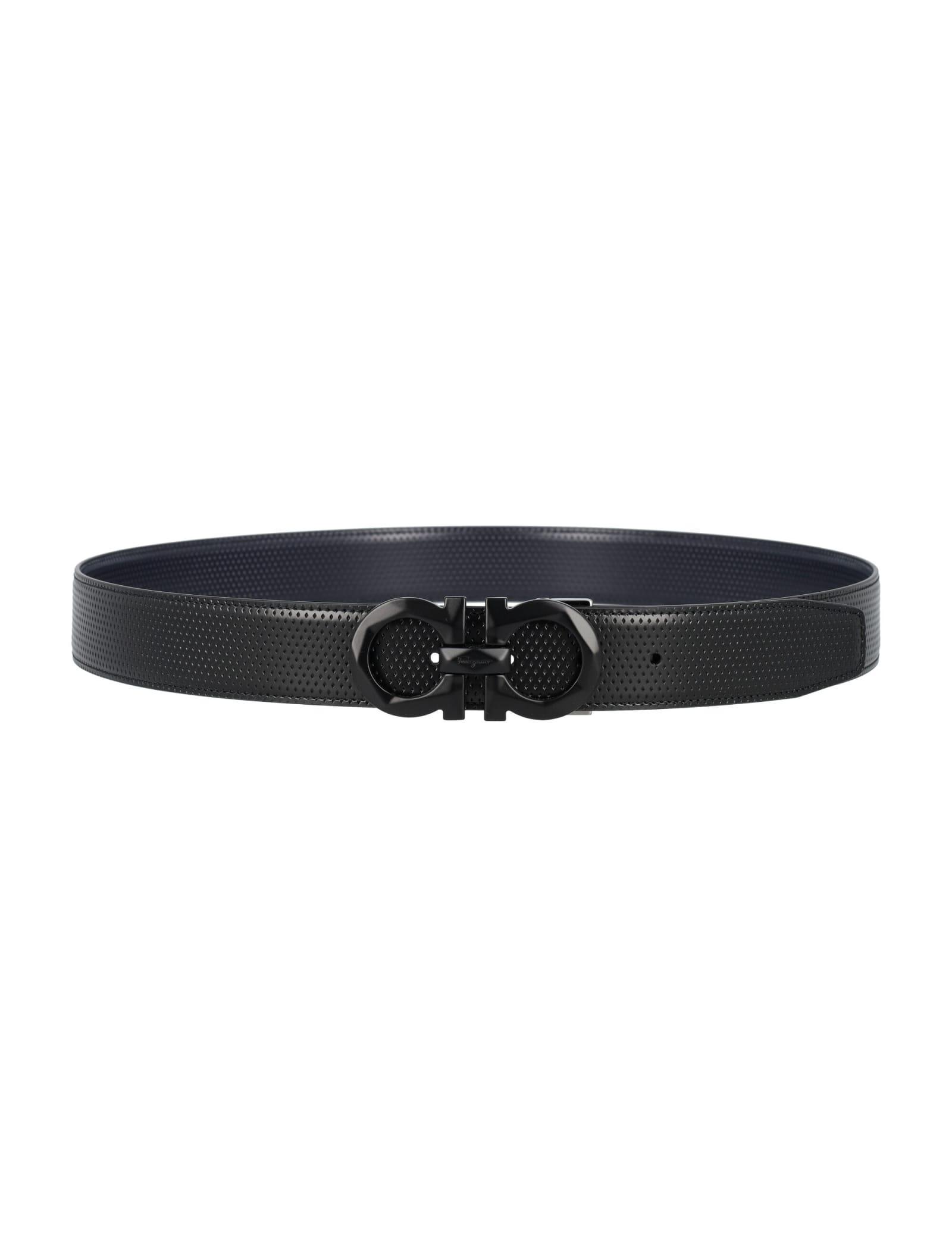 FERRAGAMO Double Adjustable Belt In Nero + Bluemarine Product Image