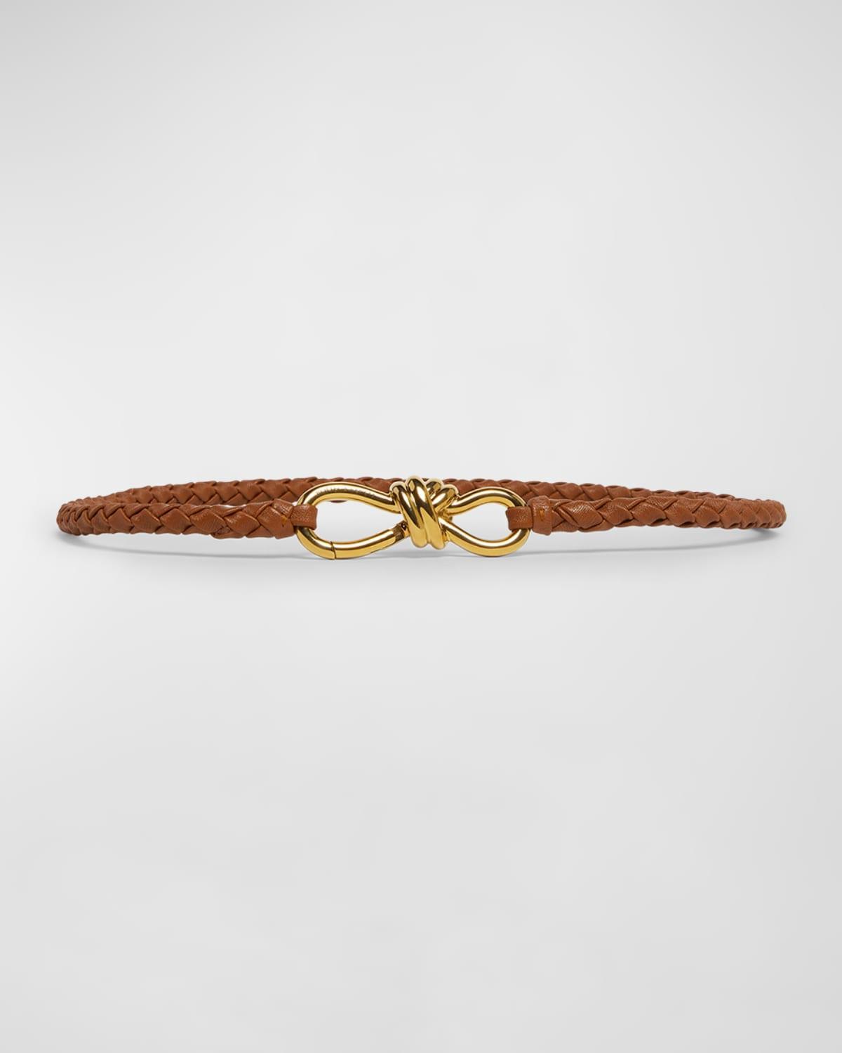 Womens Andiamo Braided Leather Knot Belt Product Image