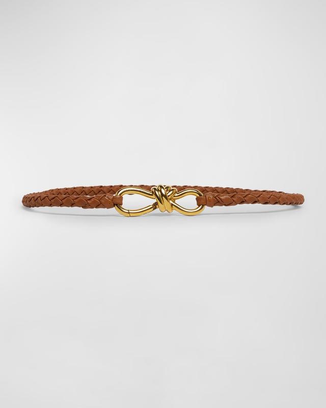 Womens Andiamo Braided Leather Knot Belt Product Image