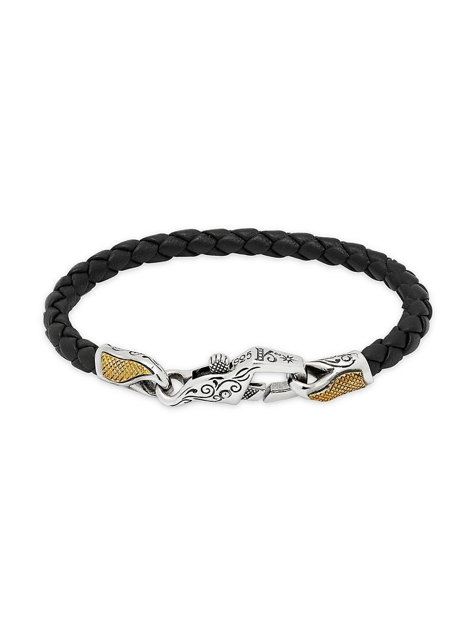 Womens Perseus Sterling Silver & Bronze Woven Bracelet Product Image