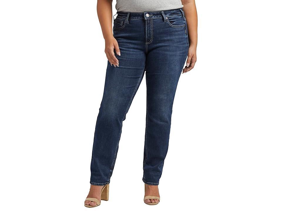 Silver Jeans Co. Plus Size Suki Mid-Rise Straight Leg Jeans W93413COO453 (Indigo) Women's Jeans product image