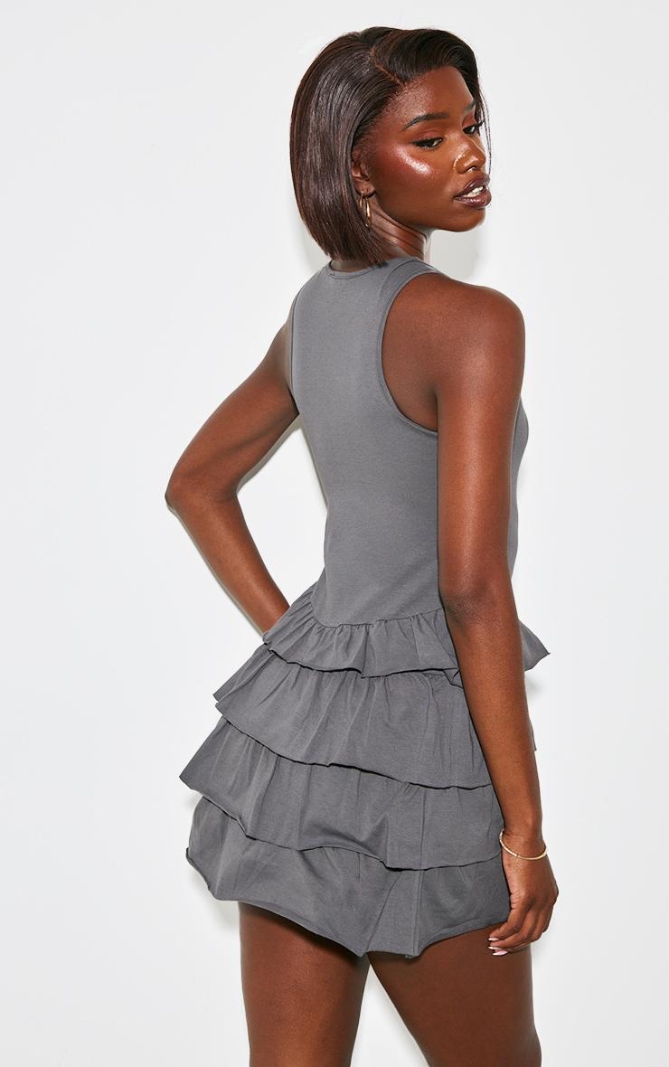 Tall Charcoal Frill Shift Dress Product Image