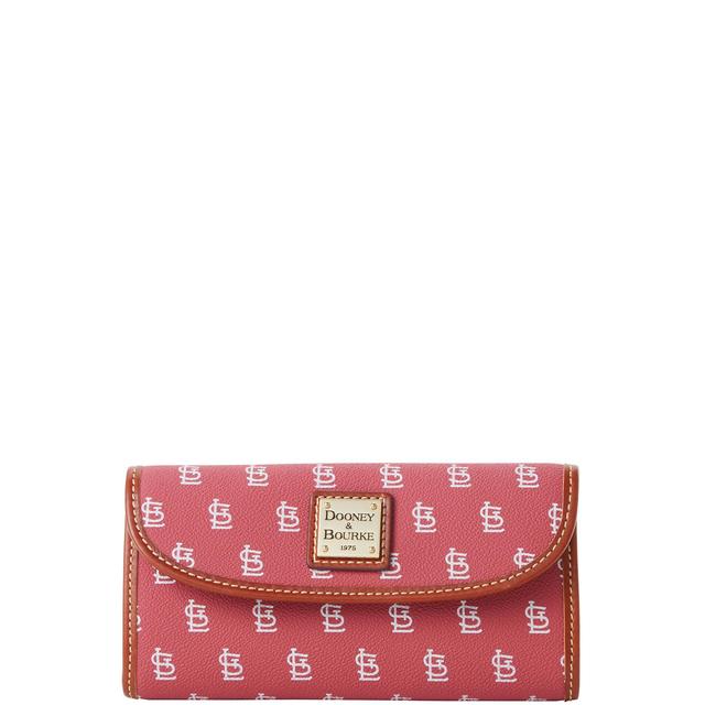 Dooney & Bourke Womens MLB Cardinals Continental Coated Cotton Clutch in Red Product Image