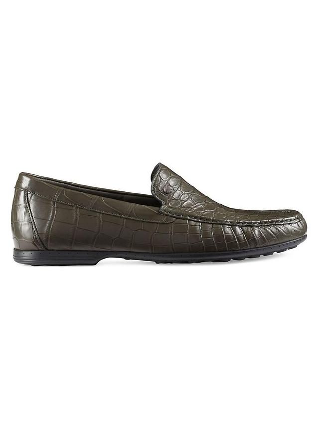 Mens Matted Crocodile Loafers Product Image