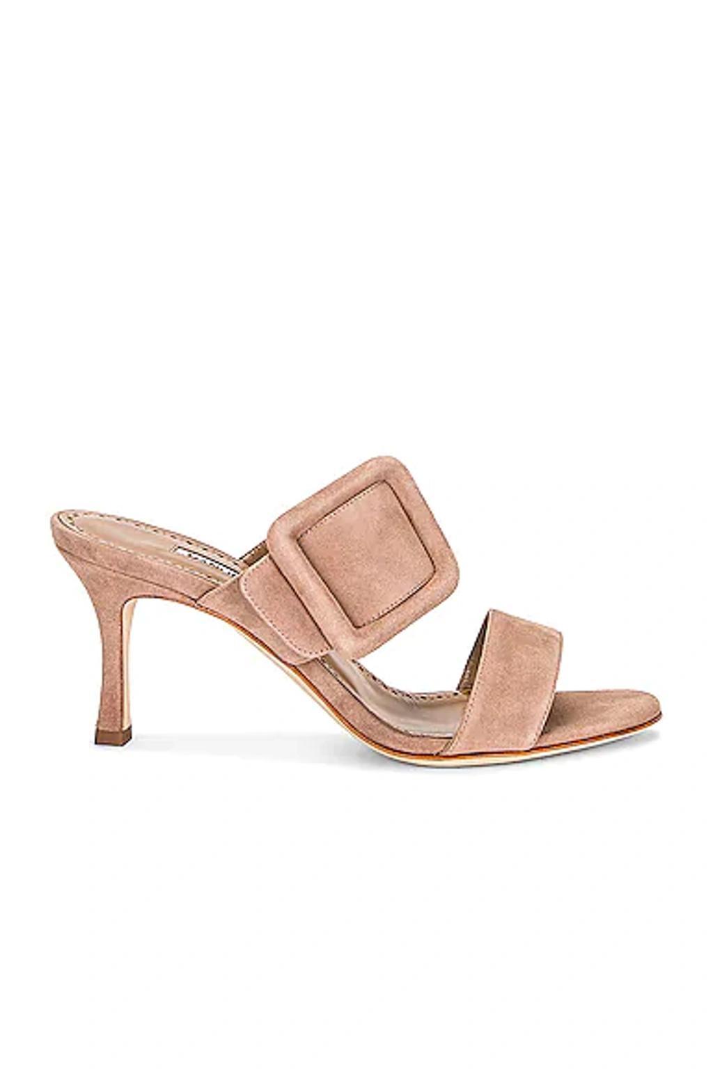 Suede Gable 70 Sandal In Dark Nude Product Image