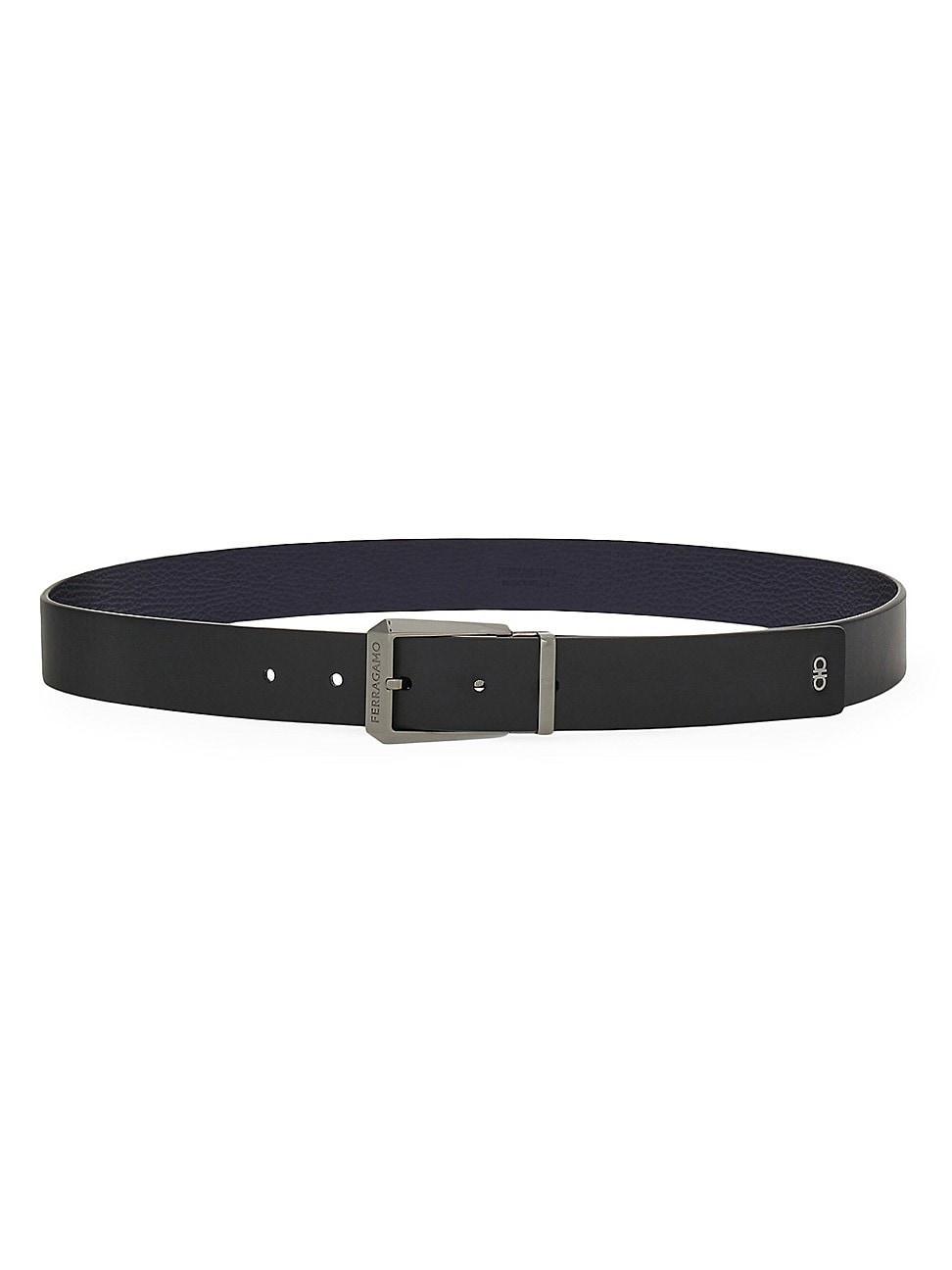 Mens Double Adjustable Leather Belt Product Image