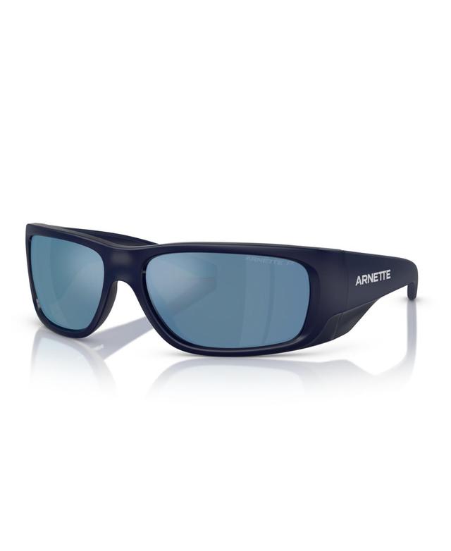 Arnette Mens Polarized Sunglasses, Flipside AN4345 - Dark Blue Matte Top Product Image