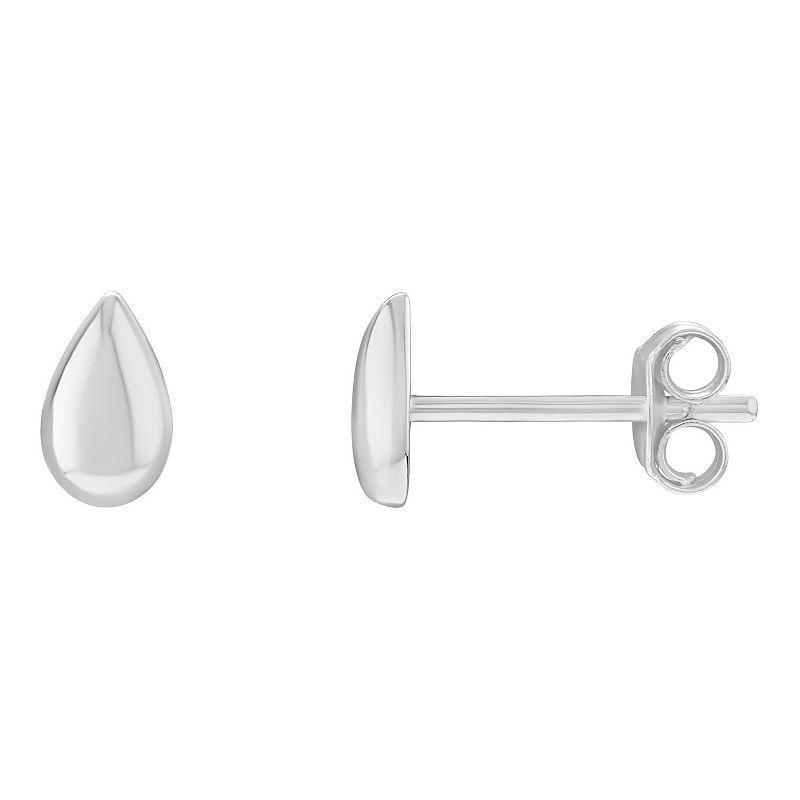 PRIMROSE Sterling Silver Teardrop Stud Earrings, Womens, Grey Product Image