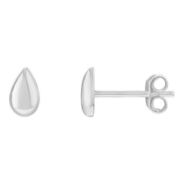 PRIMROSE Sterling Silver Teardrop Stud Earrings, Womens, Grey Product Image