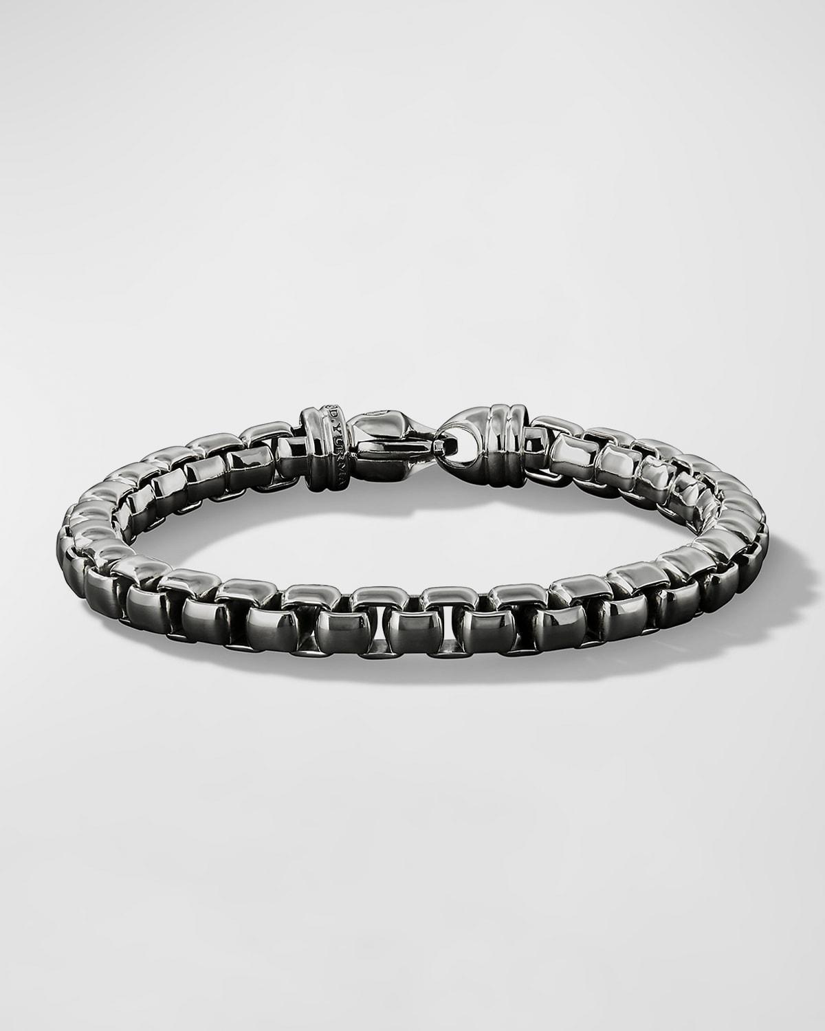 Mens Box Chain Bracelet in Sterling Silver Product Image