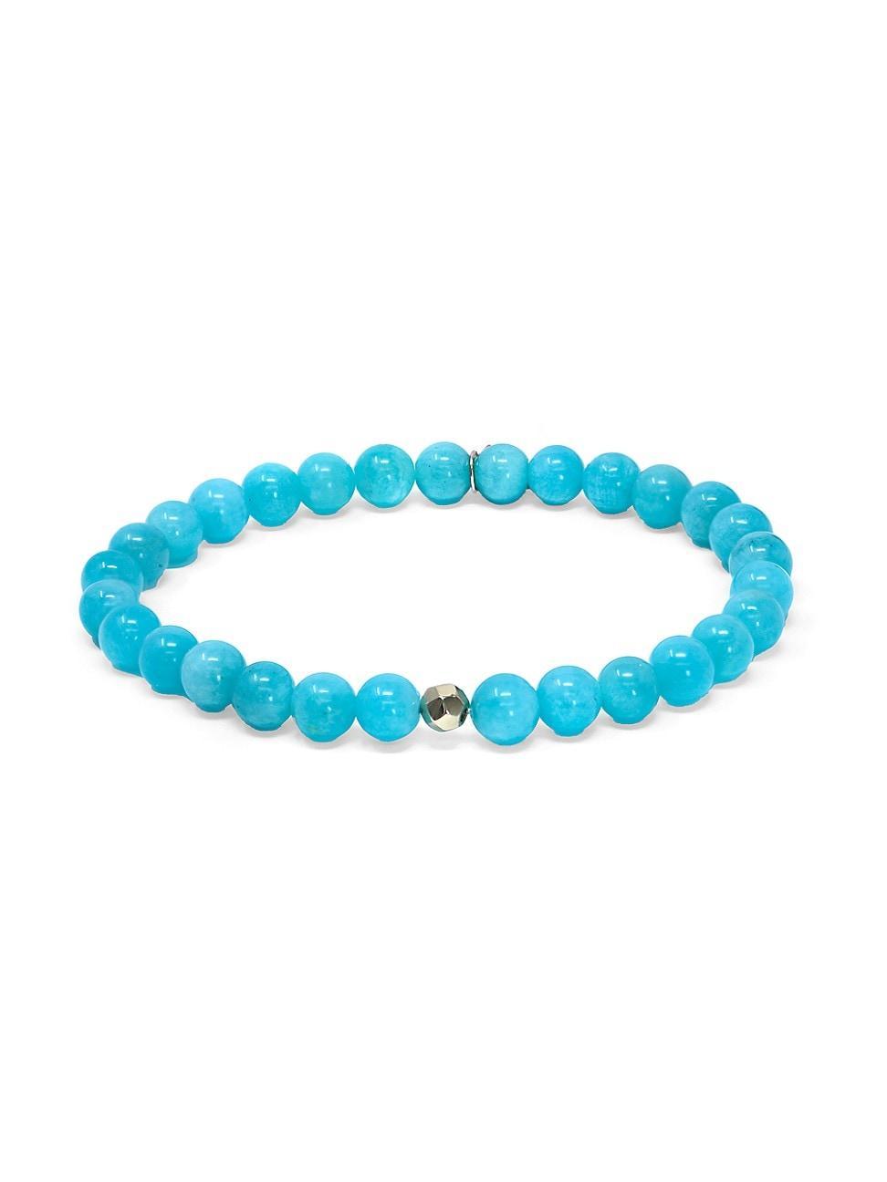 Womens Bohme 14K Yellow Gold & Amazonite Beaded Bracelet Product Image