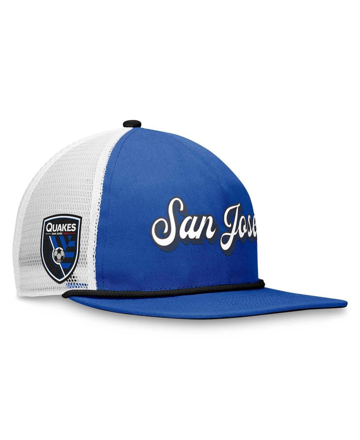 Mens Fanatics Branded Royal/White San Jose Earthquakes True Classic Golf Snapback Hat Product Image